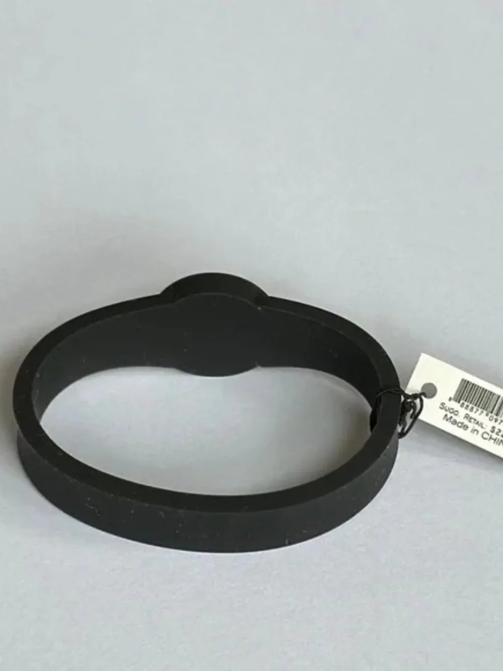 Marc By Marc Jacobs Black Silicone Rubber Standard Turnlock Bracelet